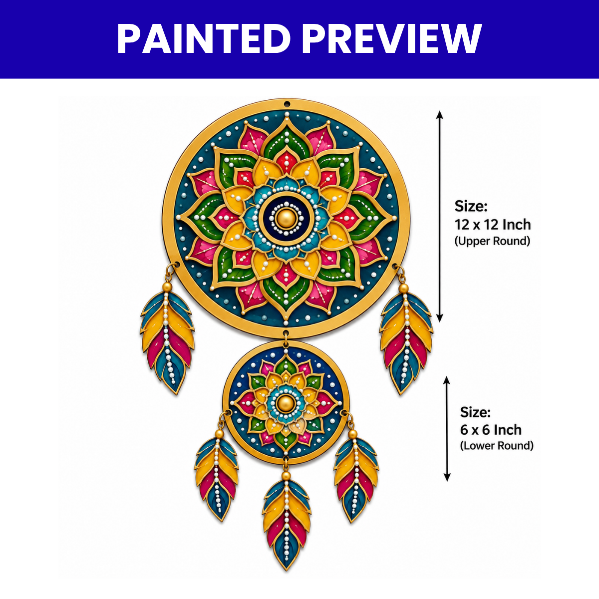 MDF Mandala Dream Catcher