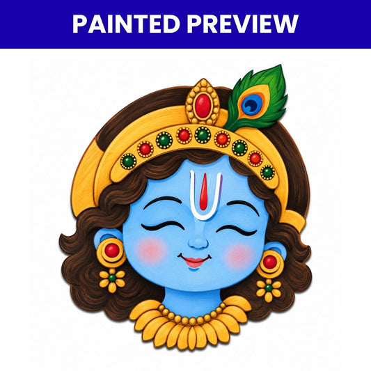 Pre Marked MDF Cutout Kanha Face
