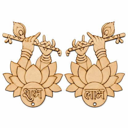 MDF Krishna Hand Flute Shubh Labh