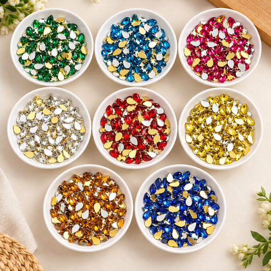 Tear Drop Rhinestones - Multi Color