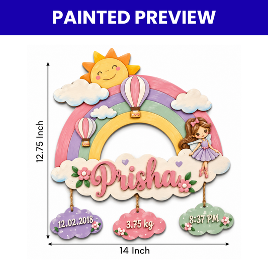 Kids Nameplate- Sky Theme Kids