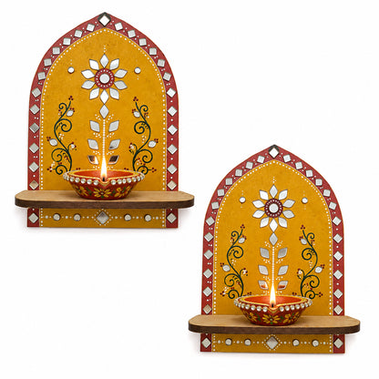 Dome Shape Design Diya Stand - Set of 2