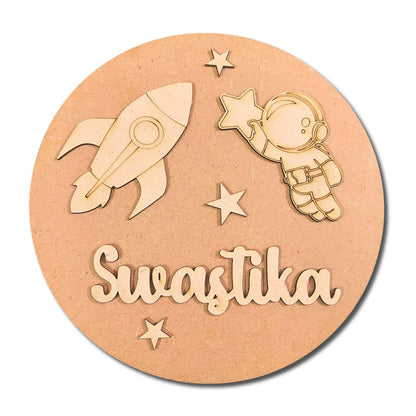 Kids Nameplate- Astronauts Theme