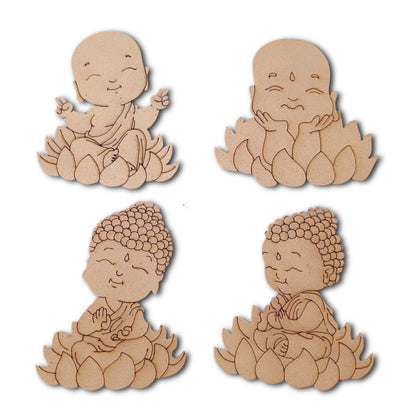 Pre Marked Baby Buddha- Set of 4