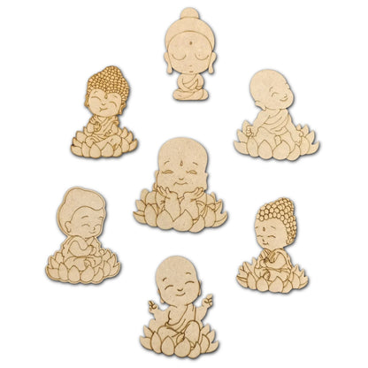 Pre Marked Baby Buddha- Set of 7