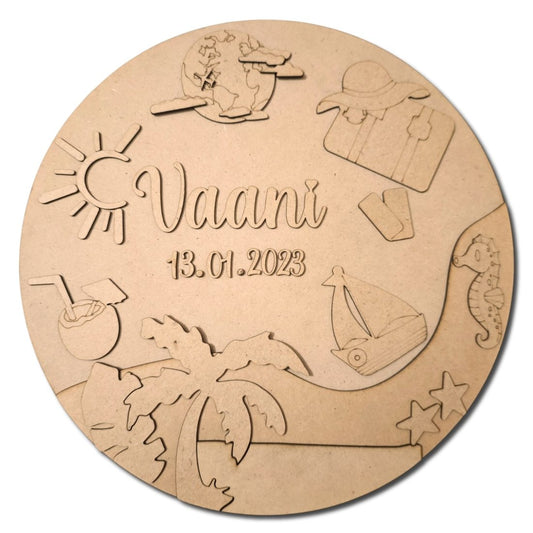 Kids Nameplate- Beach Theme