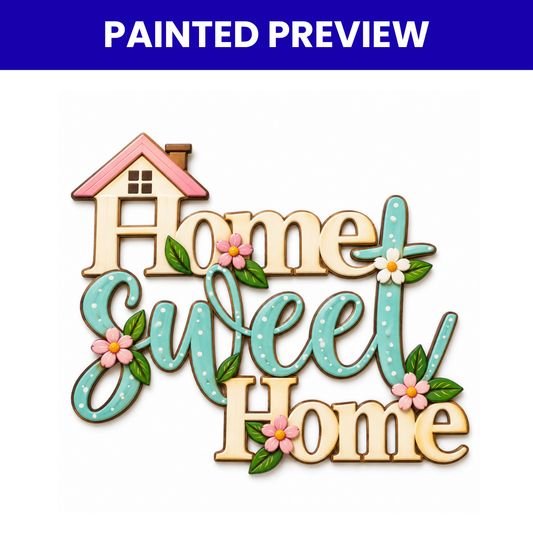 Home Sweet Home Text Design 1