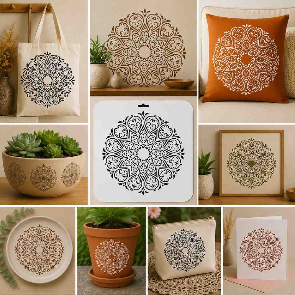 Craft Stencil 10x10 inch-F12