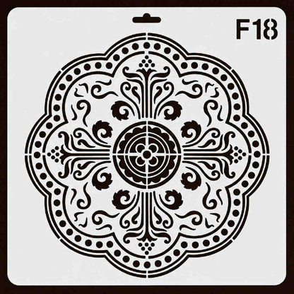 Craft Stencil 10x10 inch-F18