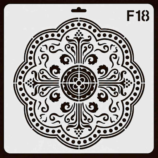 Craft Stencil 10x10 inch-F18
