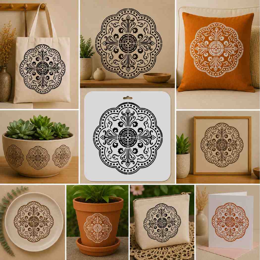 Craft Stencil 10x10 inch-F18
