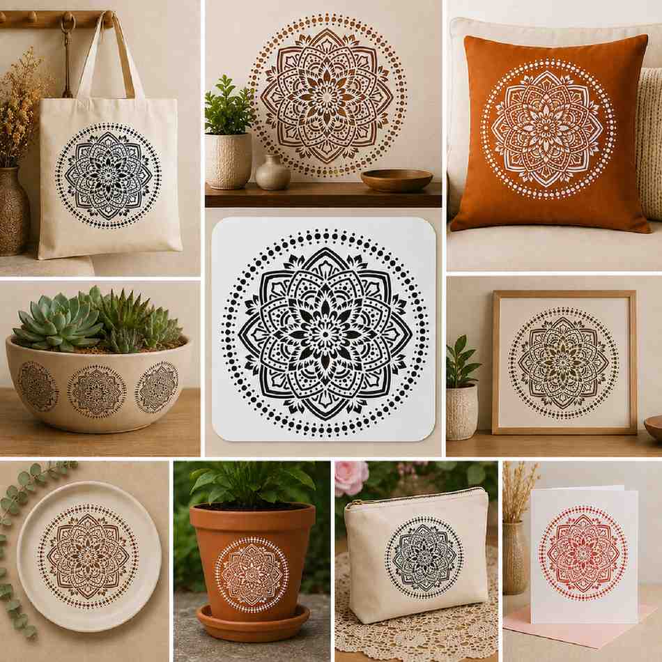 Craft Stencil 10x10 inch-F3