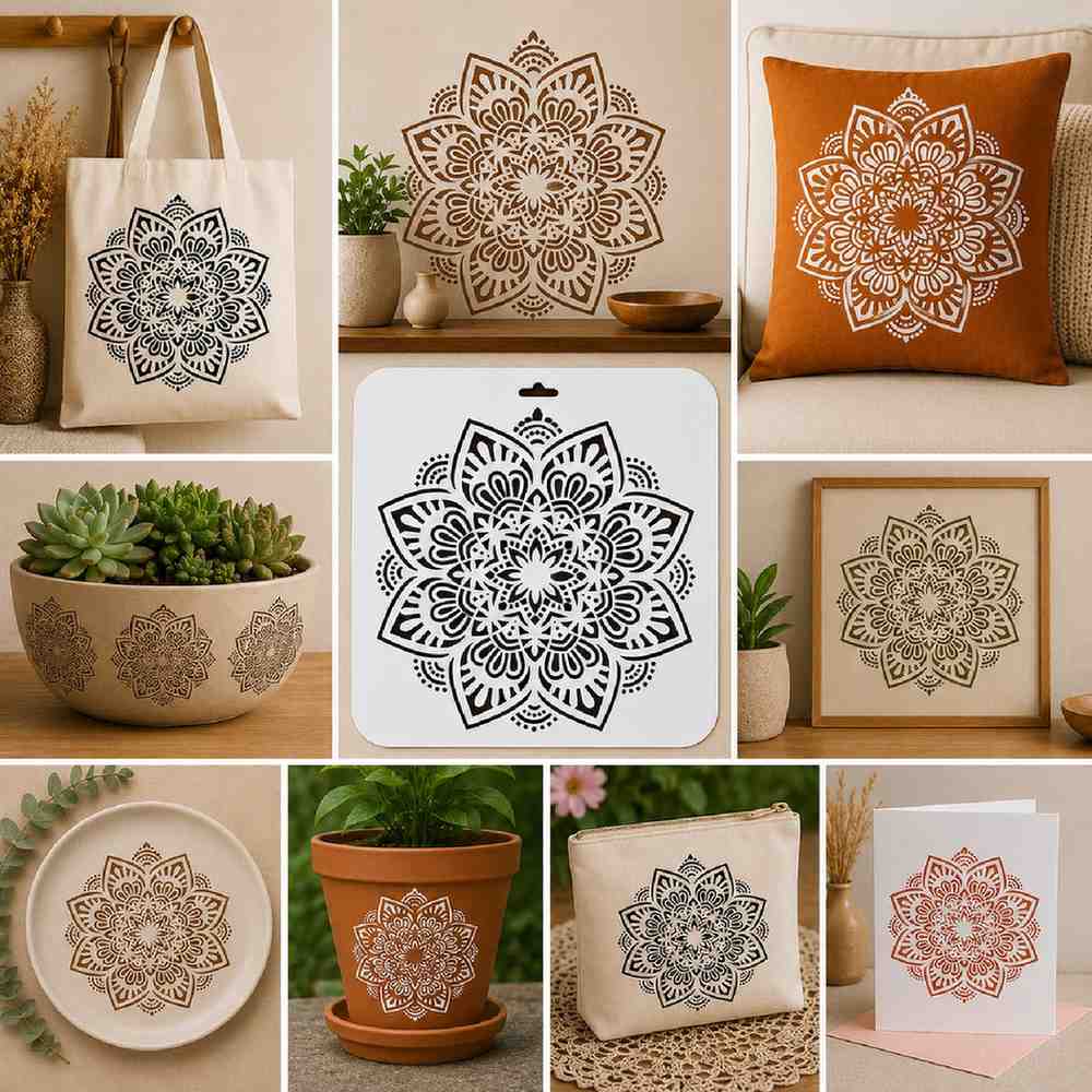 Craft Stencil 10x10 inch-F8