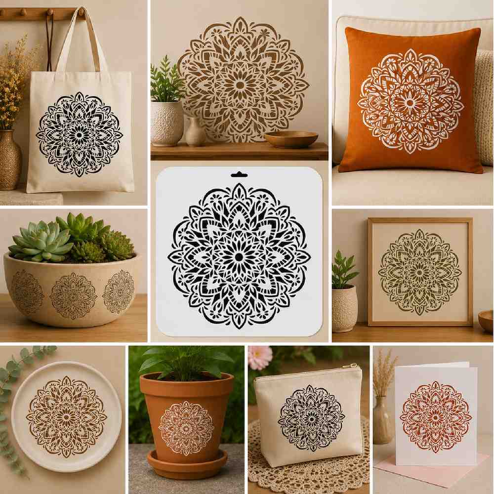 Craft Stencil 10x10 inch-F9