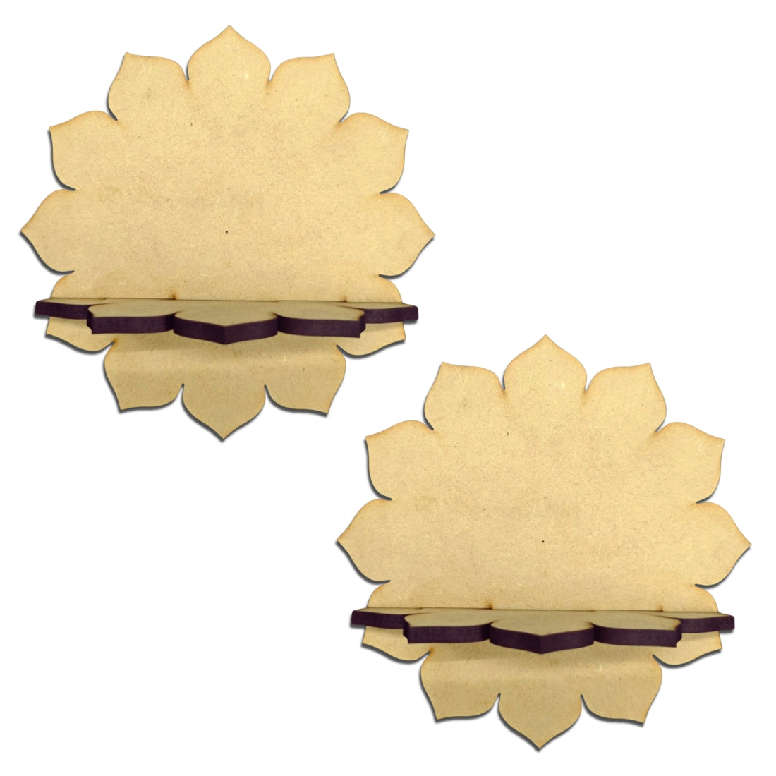 Flower Shape Design Diya Stand - Set of 2