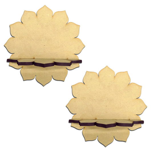 Flower Shape Design Diya Stand - Set of 2