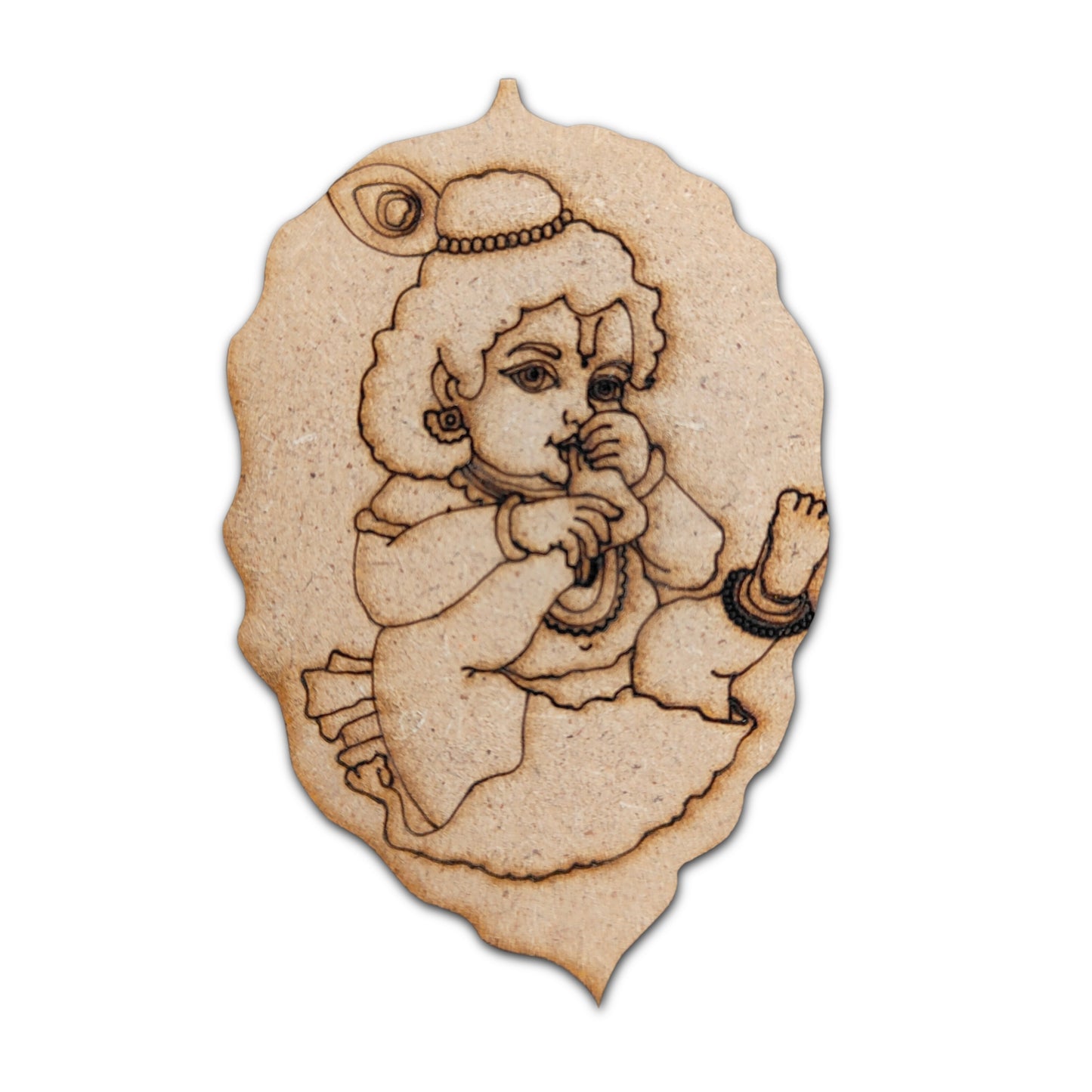 Pre Marked MDF Cutout Kanha Leaf