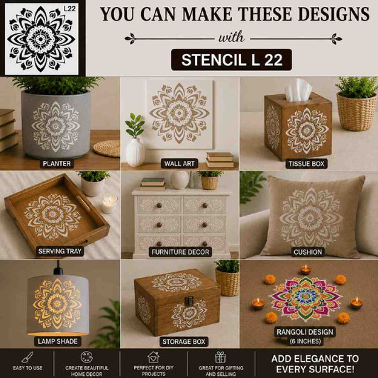 Craft Stencil 6x6 inch-L22