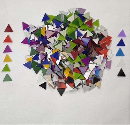 Mix Color Glass Mirror-Triangle- 13MM