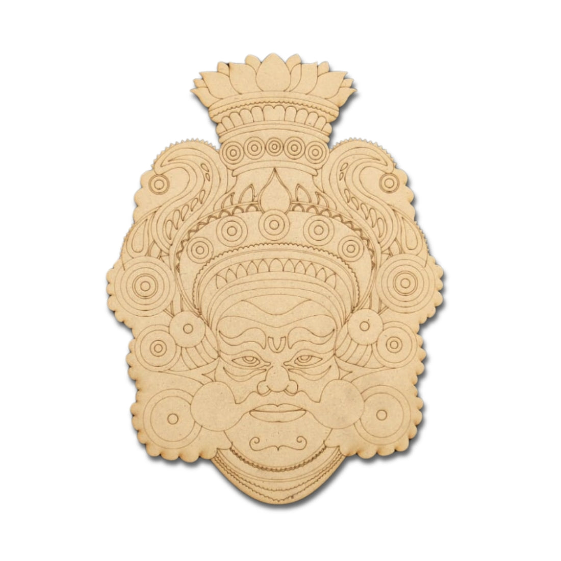 Pre Marked MDF Cutout Yakshgana Face