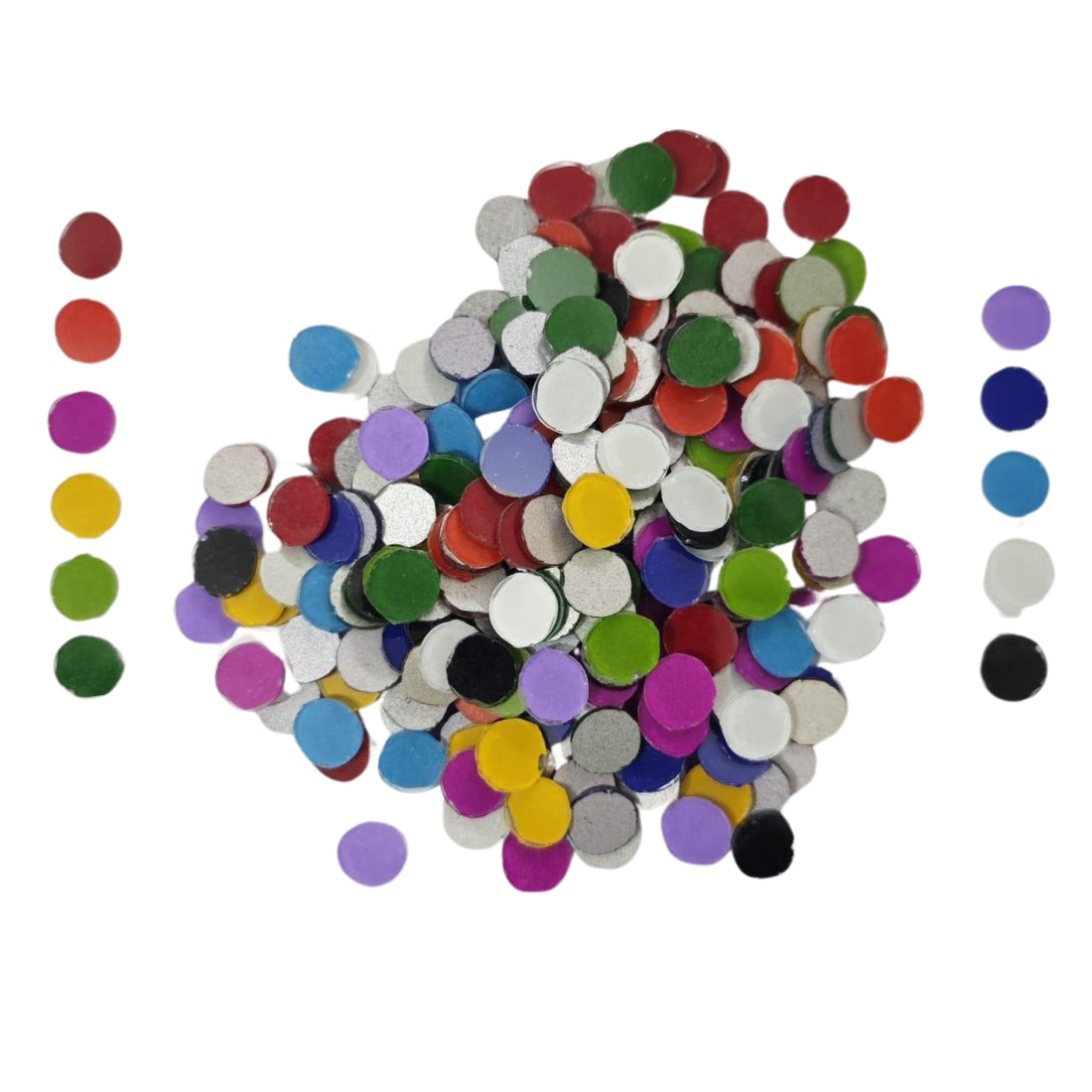 Mix Color Glass Mirror-Round- 12MM