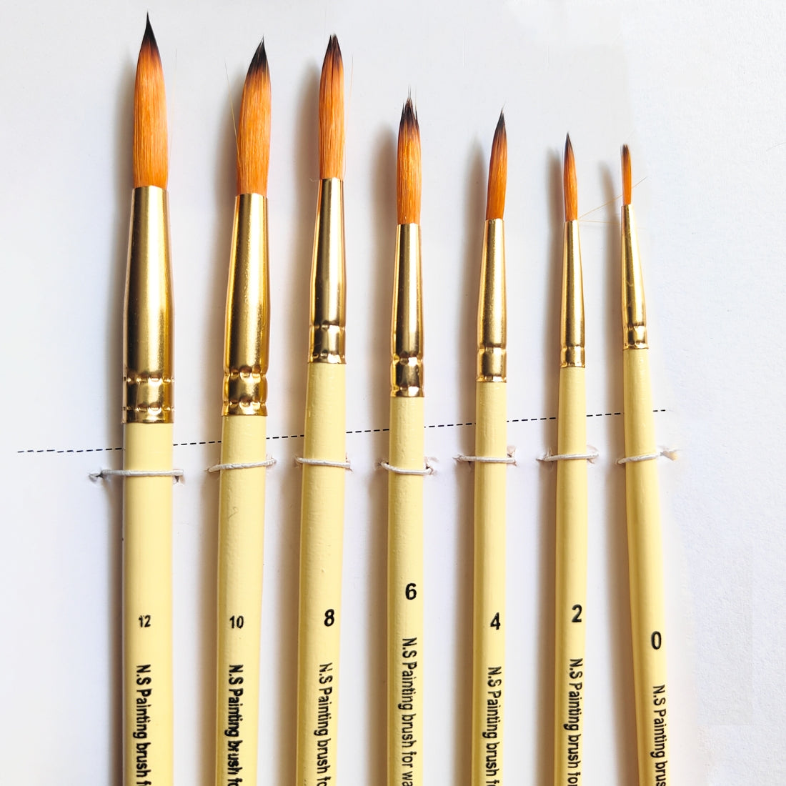 Round Painting Brushes Set of 7