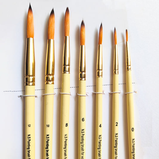 Round Painting Brushes Set of 7