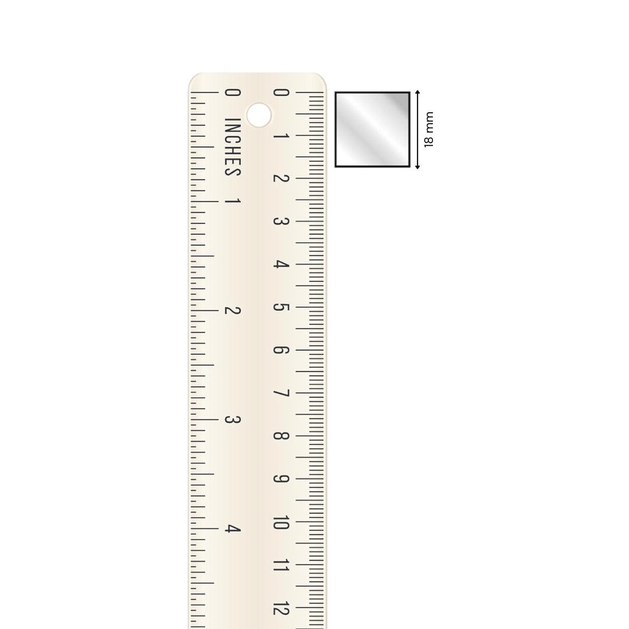 Glass Mirror- Square 18MM