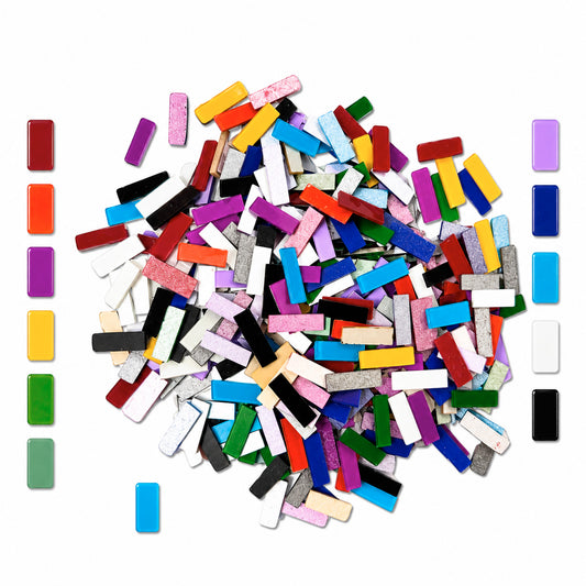 Mix Color Glass Mirror-Rectangle- 25MM