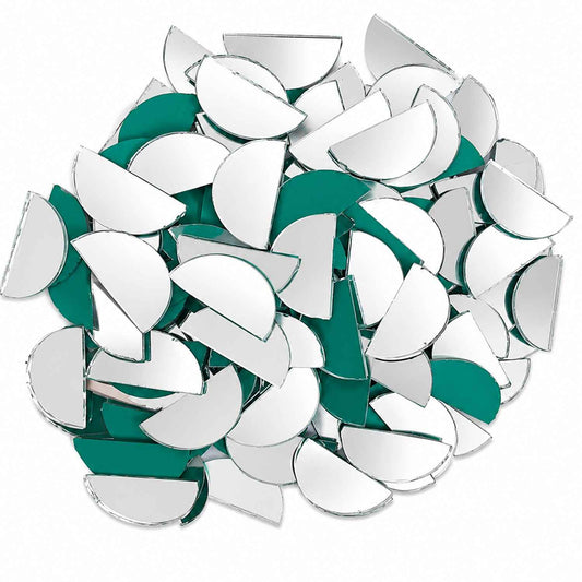 Glass Mirror- Half Circle- 1inch diameter