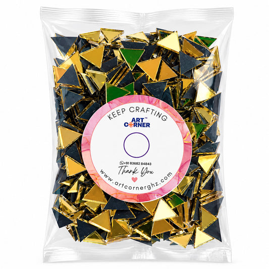 Glass Mirror- Triangle- Golden- 10MM