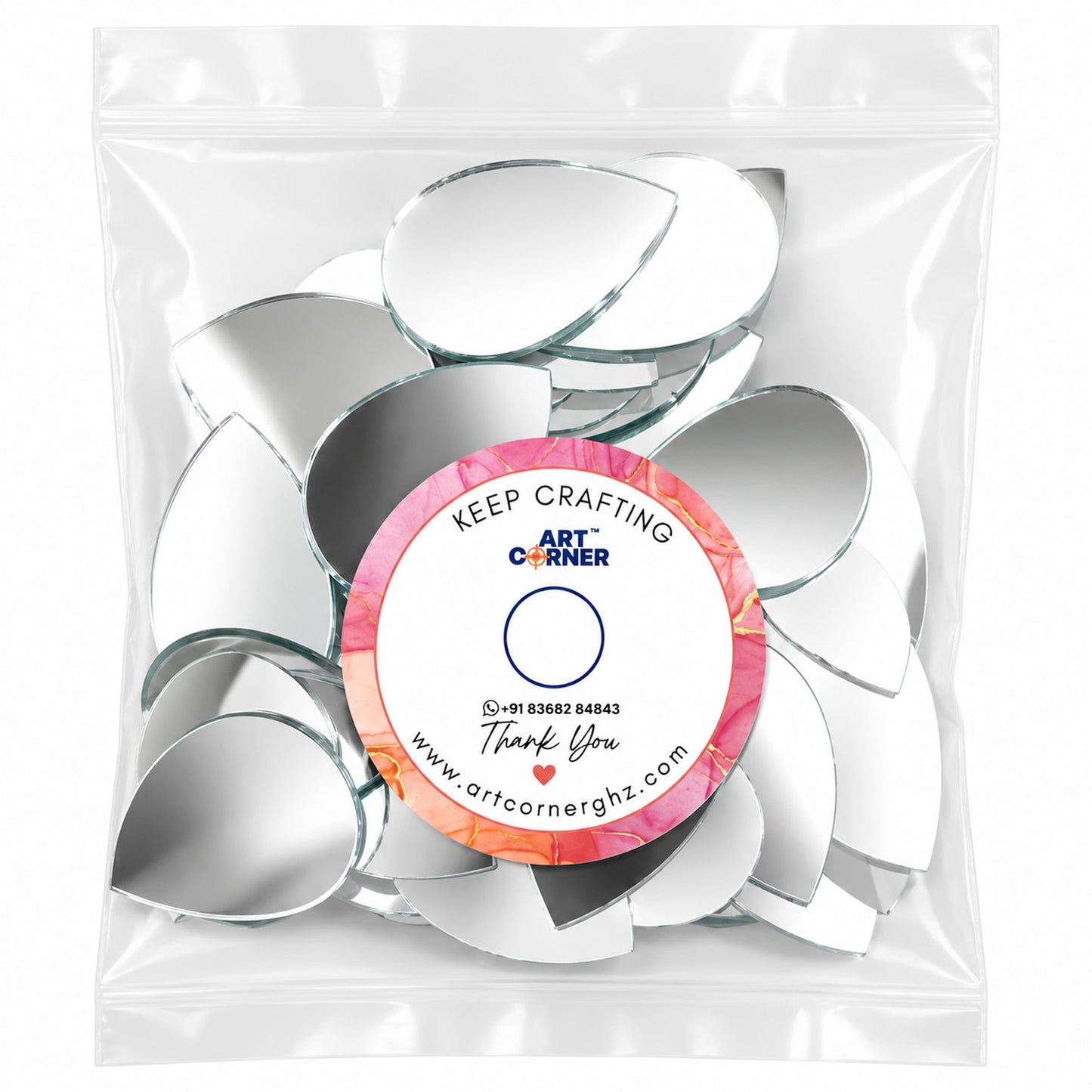 Glass Mirror- Tear Drop- 37MM