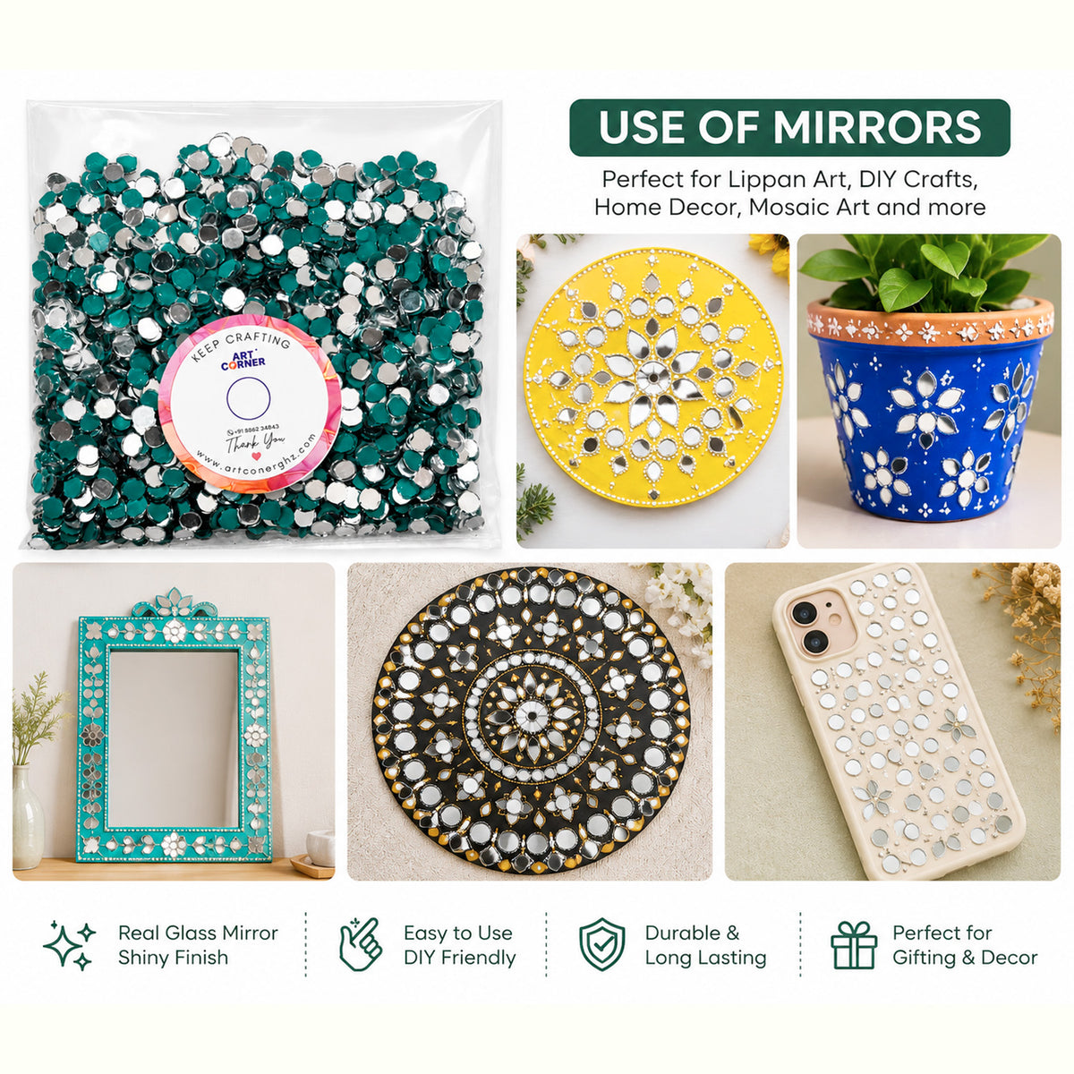 Glass Mirror- Round- 6MM