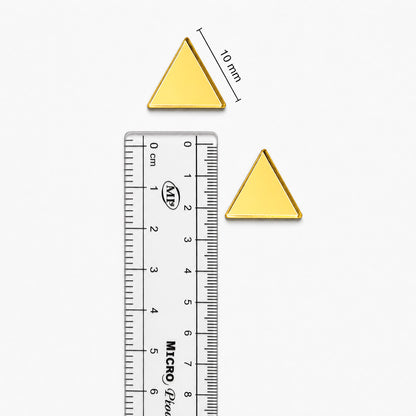 Glass Mirror- Triangle- Golden- 10MM