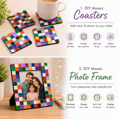 Mix Color Glass Mirror-Square- 12MM