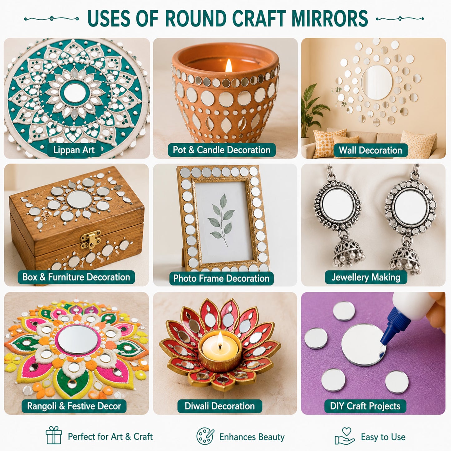 Glass Mirror- Round- 4MM