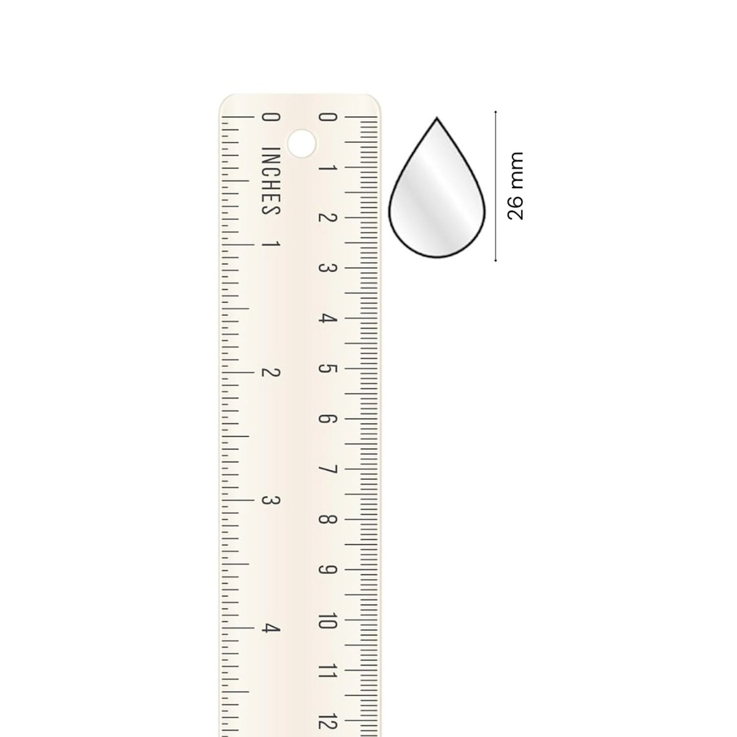 Glass Mirror- Tear Drop- 26MM