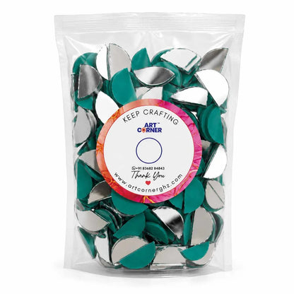 Glass Mirror- Half Circle- 18mm Diameter
