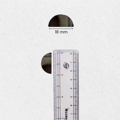 Glass Mirror- Half Circle- 18mm Diameter