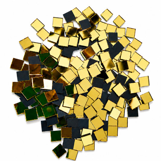 Glass Mirror- Square- Golden- 8MM