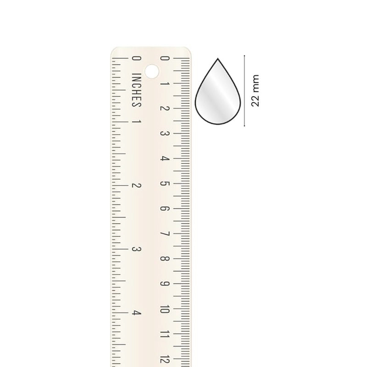 Glass Mirror- Tear Drop- 22MM