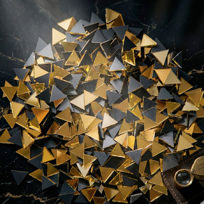Glass Mirror- Triangle- Golden- 10MM