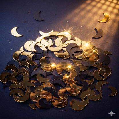 Golden Glass Mirror- Moon