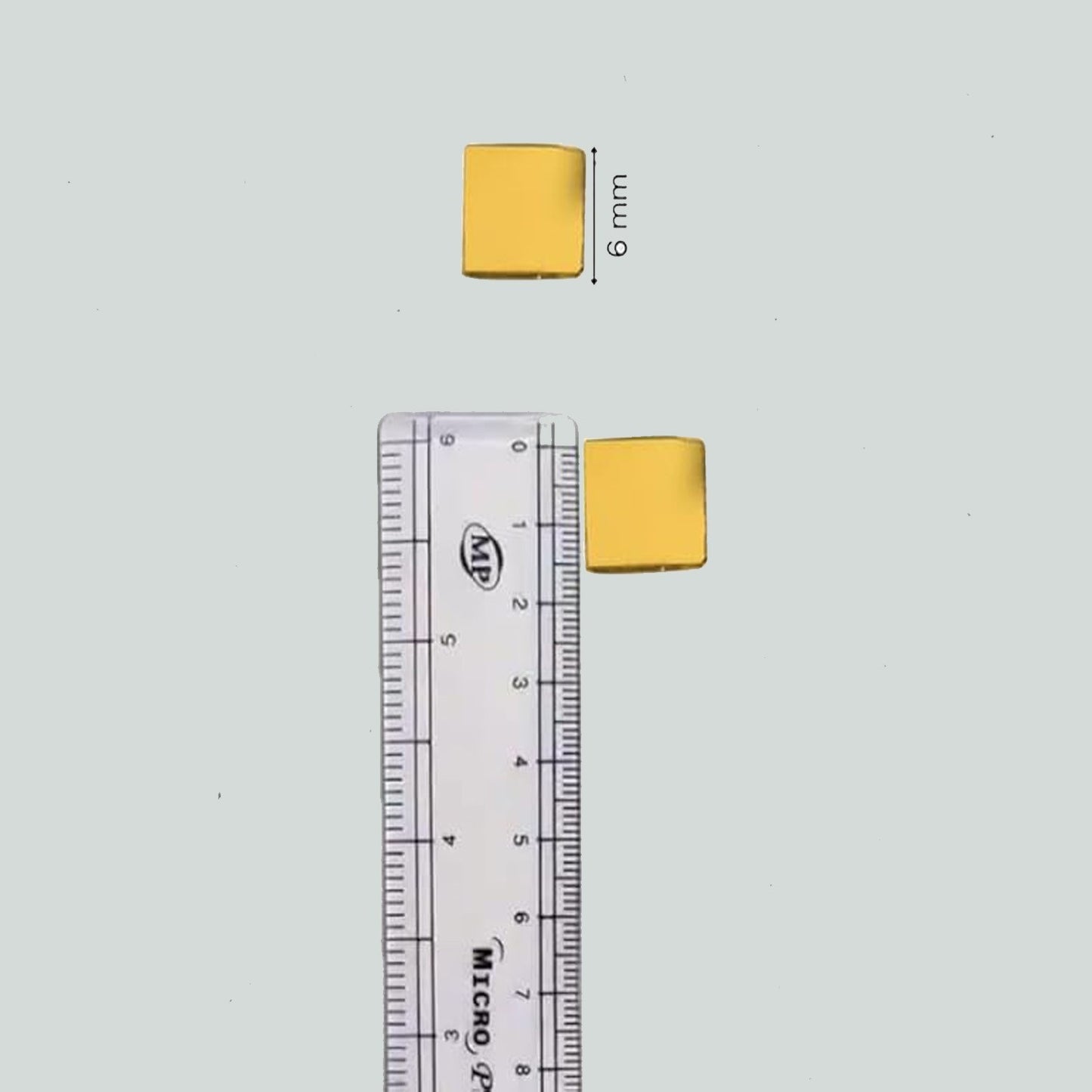 Glass Mirror- Square- Golden- 6MM