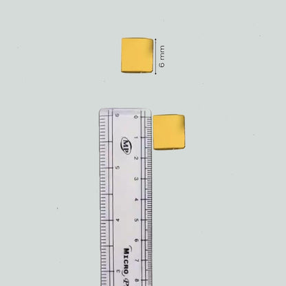 Glass Mirror- Square- Golden- 6MM
