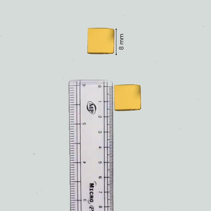 Glass Mirror- Square- Golden- 8MM