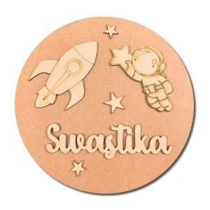 Kids Nameplate- Astronauts Theme