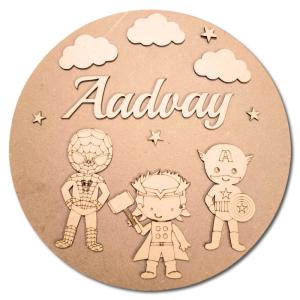 Kids Nameplate- Avengers-Theme