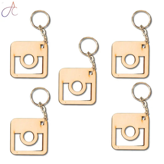 MDF Keychain Bases  Instagram Style Set of 5