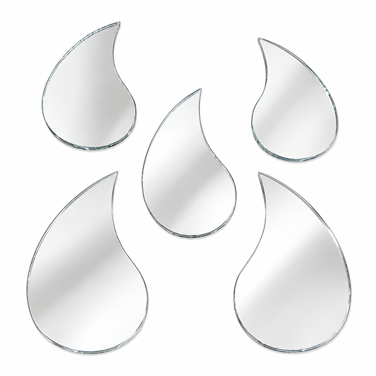 XL Glass Mirror- Paisley- 45mm